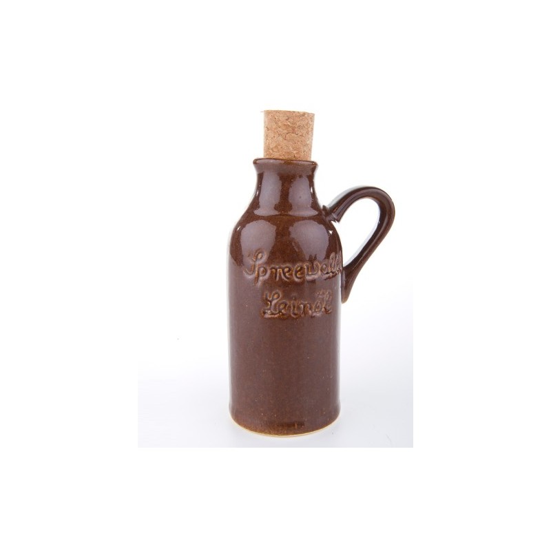 Leinöl-Flasche "Spreewald Leinöl" mit Korken