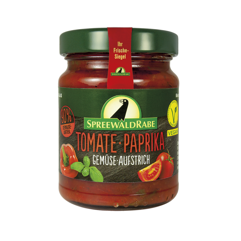 Tomate-Paprika Gemüseaufstrich 135 g von Spreewaldrabe (VEGAN)